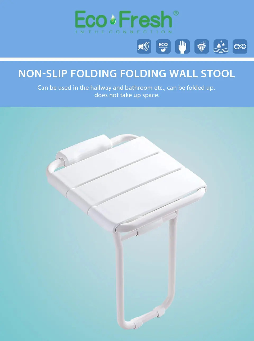 Folding Shower Seat - الصورة 16